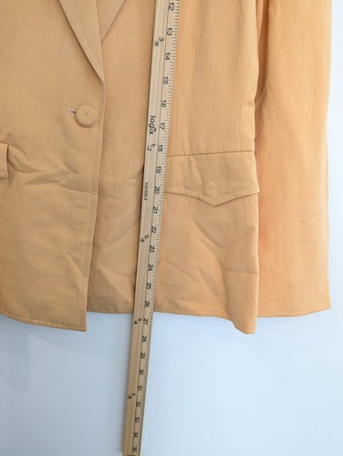 Paul Smith Blazer Womens Size 42/6 Yellow Linen Silk Vintage Office Career Coat - Picture 12 of 13