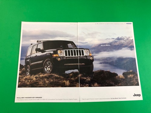 2006 JEEP COMMANDER VINTAGE IMPRIMÉ PUBLICITÉ IMPRIMÉE 2 PAGES - Photo 1 sur 1