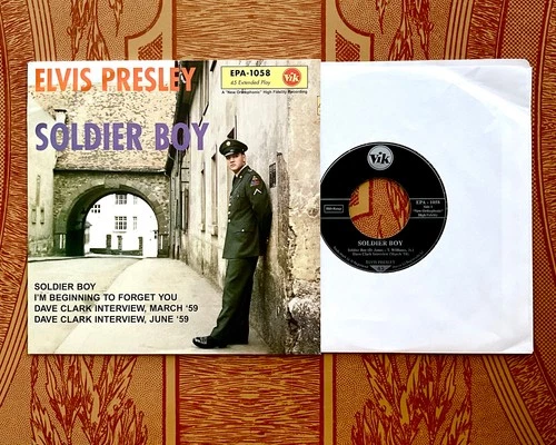 Elvis Presley, Soldier Boy, 45 rpm EP, Vik, EPA-1, Interviews, Germany, Mint