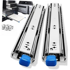  Heavy Duty Locking Drawer Slides Full 12 Inch Load:250 lb (With lock) -W:53mm