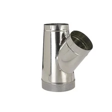 HVAC Duct Wye 8 in to 6 in x 6 in Galvanized Steel Vent Connector Fitting