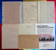 HANS H. HOSENTHIEN EARLY MSFC GERMAN ROCKET PIONEER HAND WRITTEN NOTES LOT SCCS