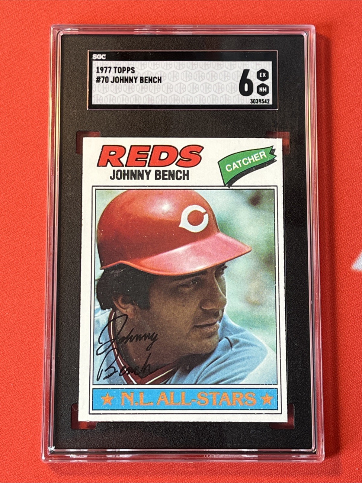 1977 Topps #70 Johnny Bench 💎 SGC 6 EX-NM 💎 Reds HOF WS Champ 🔥 Iconic