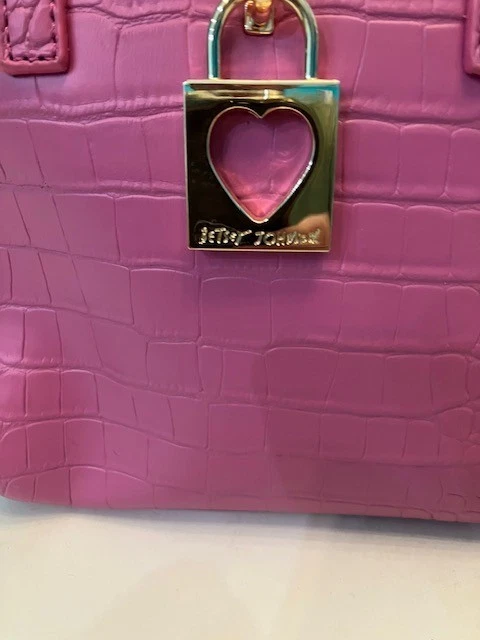 Bolso de hombro Betsey Johnson rosa imitación cuero correa floral Foto 3 de 4