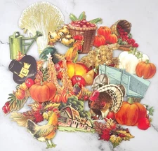 Anna Griffin 20 Pc FALL Thanksgiving HARVEST Die Cut Stickers | *READ SHIP DEAL*