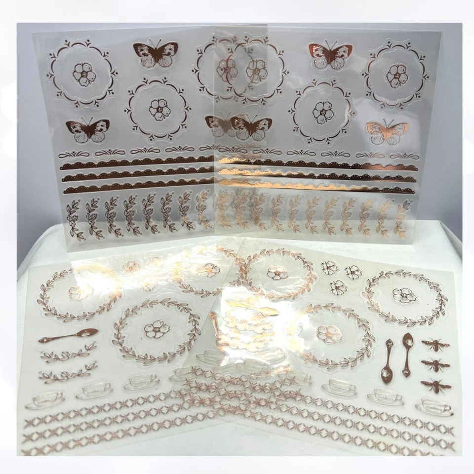 Lote de pegatinas troqueles estampillas de goma de fiesta taza de té estampación Foto 2 de 3