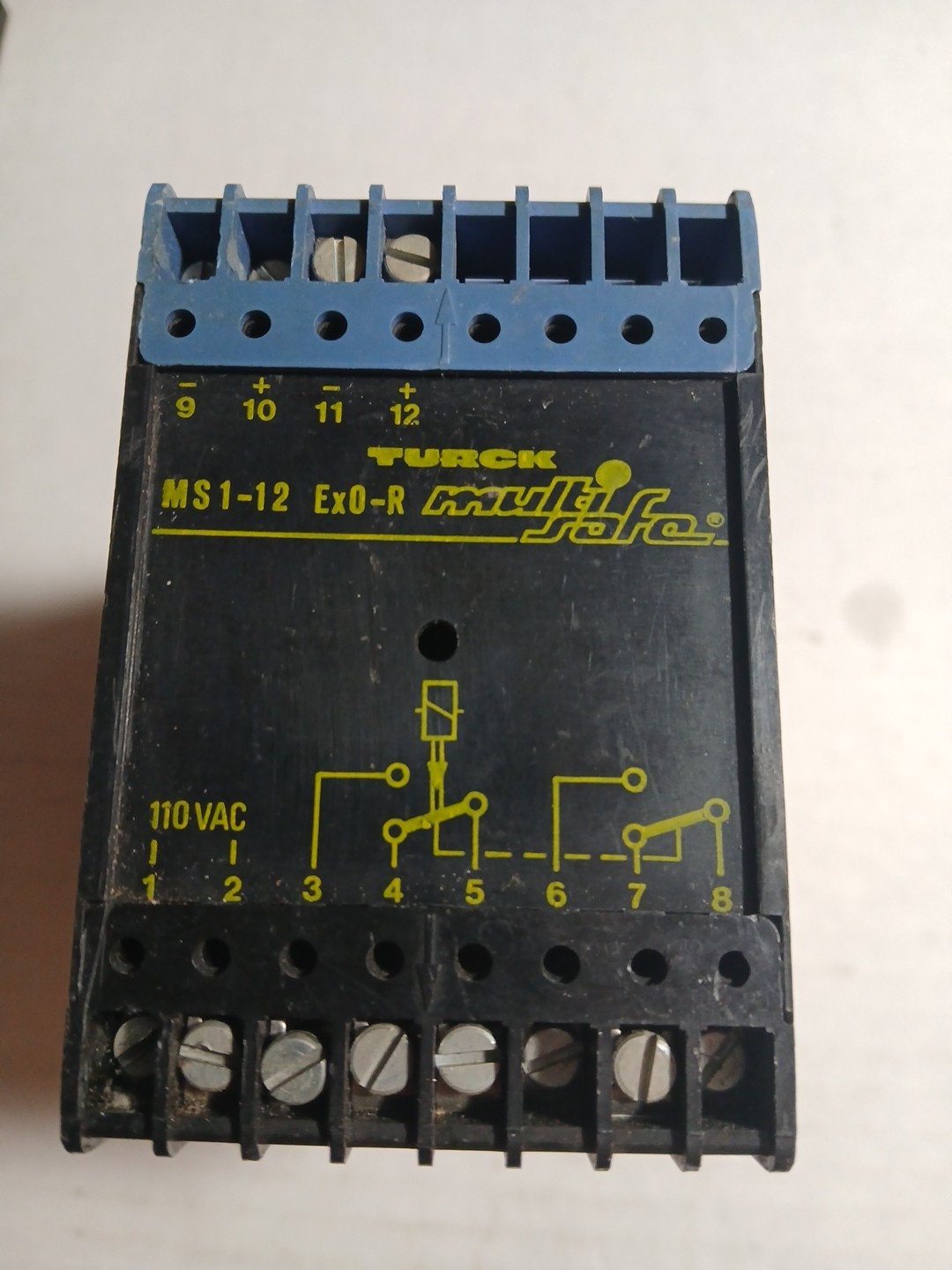 TURCK MULTI SAFE MS1-11-Ex0-R 110VAC SAFETY RELAY SWITCHING AMPLIFIER