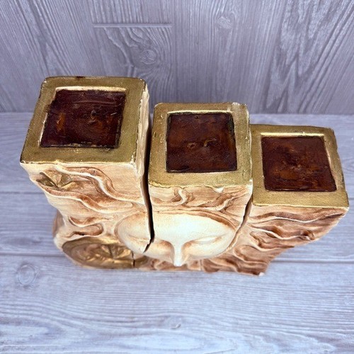 Vintage double Sided Ceramic Celestial Star / moon & cherub decoration bookend - Picture 6 of 16