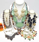 VINTAGE TO NOW FASHION/COSTUME JEWELRY NECKLACE LOT, ASSORTED TYPES & MATERIALS