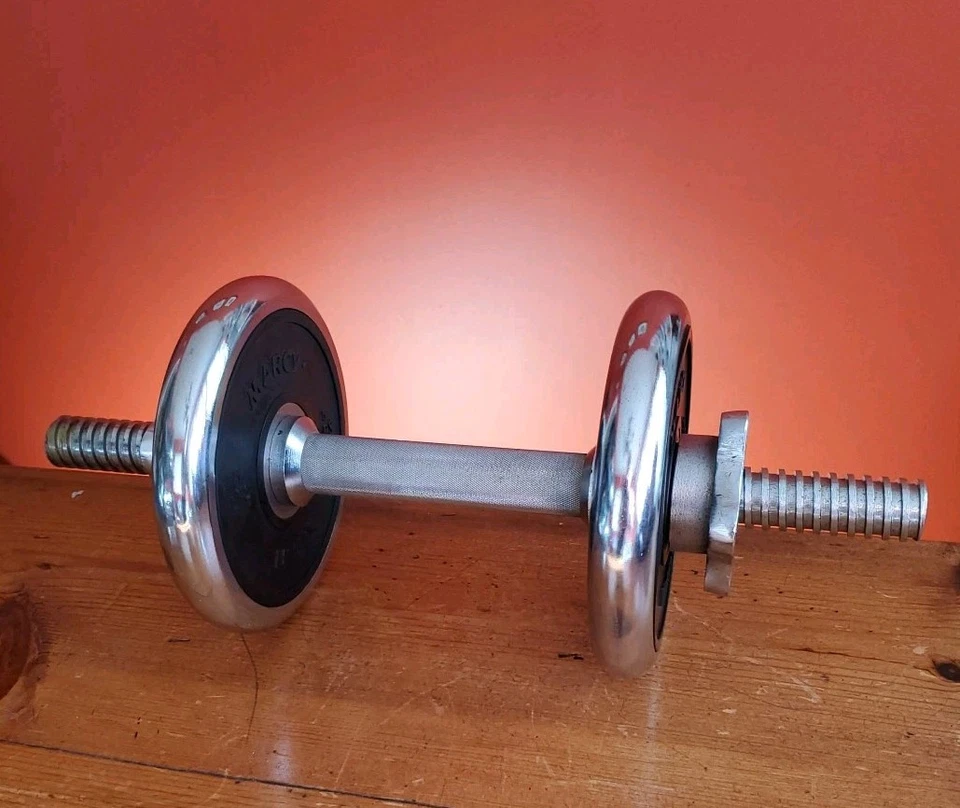 2 Vintage Marcy Chrome Barbells/Dumbbells  10Lb And 5Lb Weight Lifting Workout - Image 4 of 4