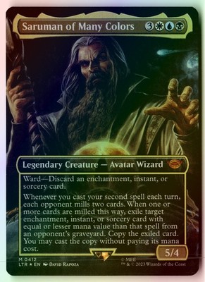 MTG Saruman der vielen Farben (Randlos) FOIL Der Herr der Ringe