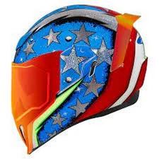 Icon Airflite Space Force Glory Motorcycle Helmet Blue/Multicolor