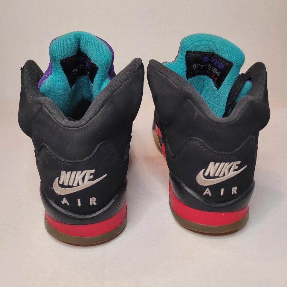 Nike Air Jordan 5 Retro Top 3 2020 Negro/Rojo Grapefire, Juvenil Talla 6Y OG Clásico Foto 4 de 4