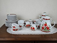 Winterling Röslau Bavaria Geschirr Set 35 Teile Rote Rose Vintage 60/70er