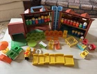 Huge Lot Vintage Fisher Price Little People Furniture Vehicles  Tudor House