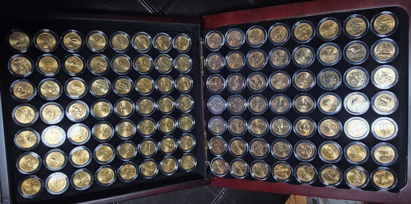 Beautiful, 24K Gold-Layered Quarters, State, Territory, National Park: US Mint