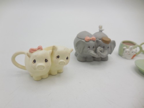 Precious Moment's Miniature Tea Set Noah's Ark Elephants Pigs Bunnies Lambs - Picture 2 of 4