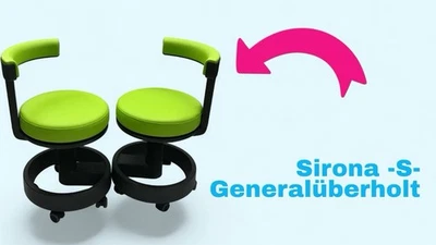 Siemens Sirona S Behandlerstuhl Rollhocker Arztstuhl Polster freie Farbwahl NEU - Bild 1 von 4