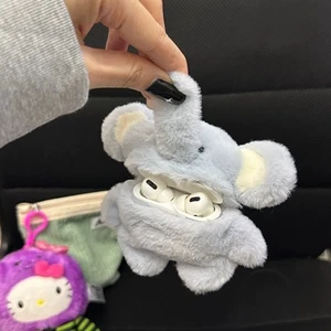 Plush Blue Elephant Arguments pour Apple AirPods Modèles d'écoutes multiples compatibles