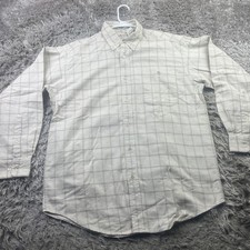 Orvis Shirt Mens Medium Flannel Long Sleeve Button Up Window Pane Plaid