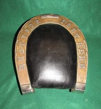 Original Antique Victorian Rest Your Feet Here Horseshoe Shaped Foot Rest