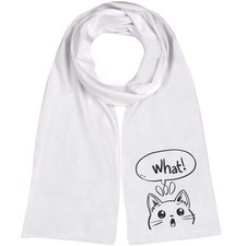 'What Cute Surprised Cat' Lightweight Scarf / Wrap (SC00033332)