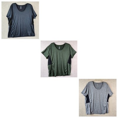 Real Essentials Women's Lot Of 3 Athletic Tops Size 2X