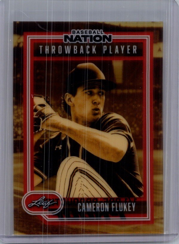 Cameron Flukey 2026 Leaf Baseball Nation 1/1 Pre Production Proof