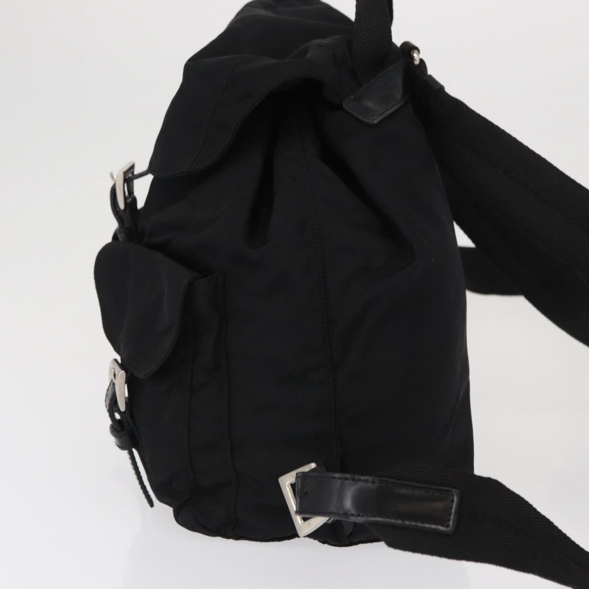 Prada Double Front Pocket Backpack Tessuto Black Nylon Backpack Bag Authentic thumbnail 3