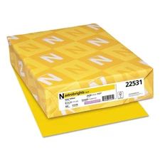 Astrobrights 22531 8.5 in. x 11 in. Color Paper - Solar Yellow (500/Ream) New