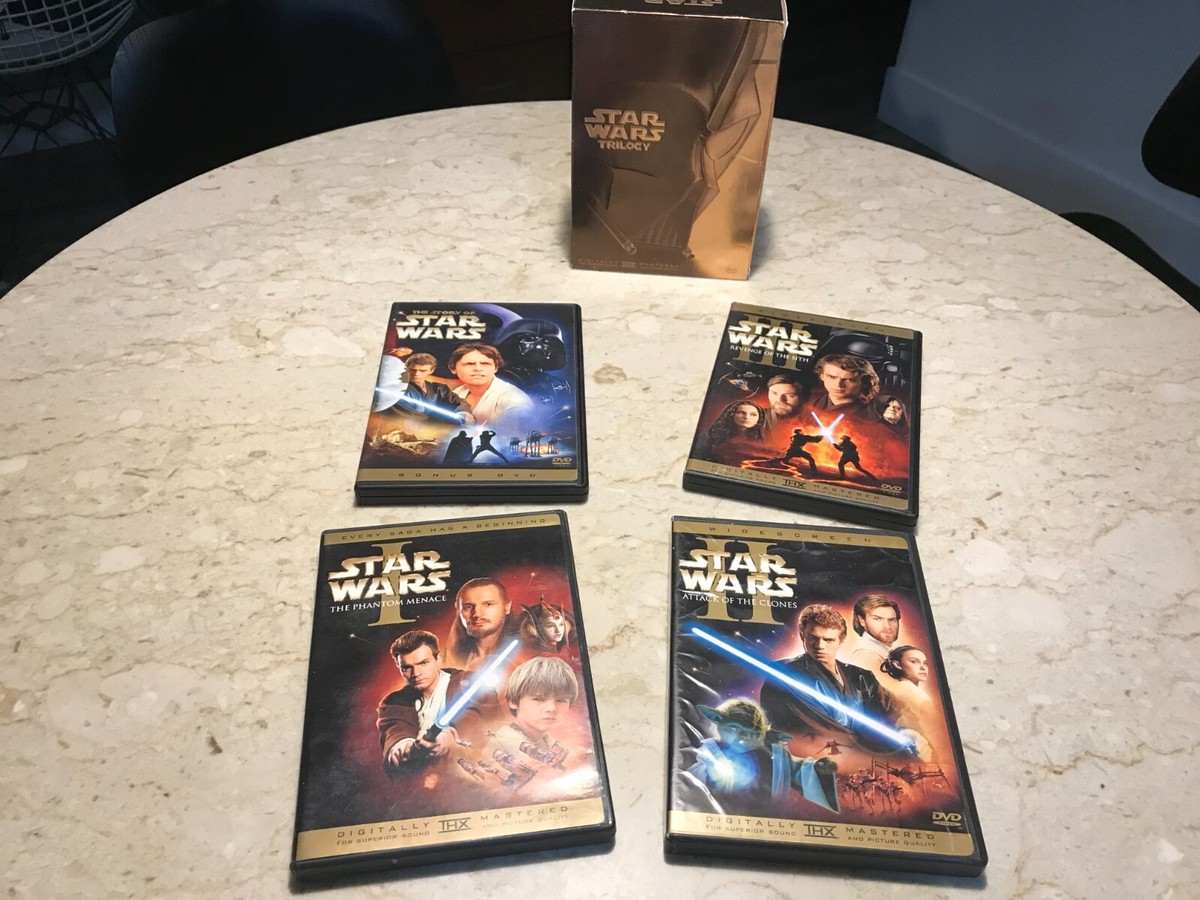 Star Wars LOT ORIGINAL Trilogy DVD, 2004, 4-Disc Set, Full