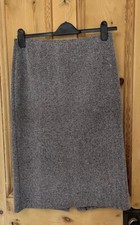 M S SKIRT Size 14 Work Grey Black Smart