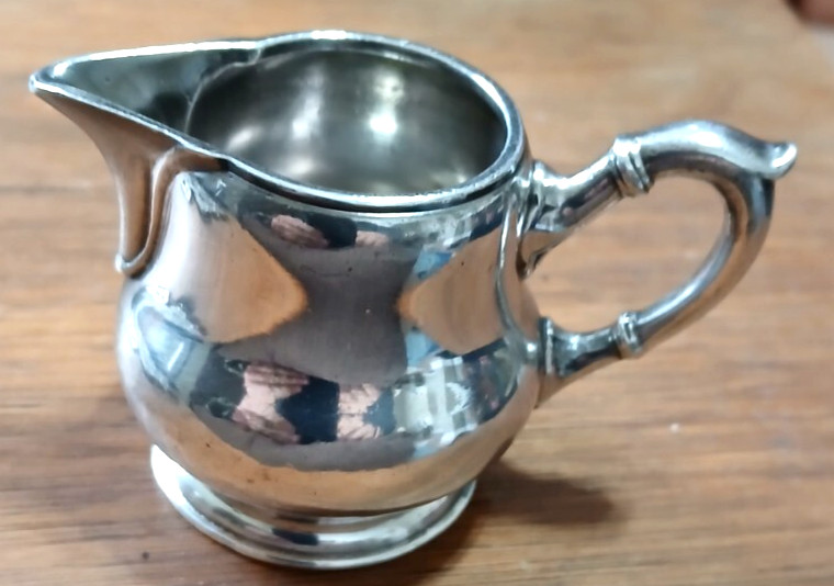 Vintage Art Krupp Berndorf Silver Creamer.Little Wear. Very Nice Piece.