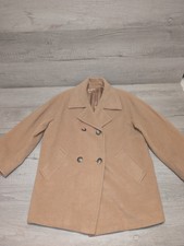 Women's Vintage Regency Pure Camel Hair Tan Pea Coat Size 10 Euc Very Clean