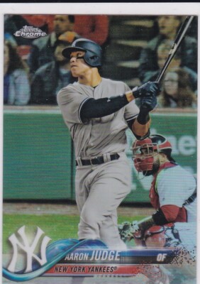 AARON JUDGE RARE $$ REFRACTOR Baseball Card 2018 TOPPS CHROME New York  Yankees! | eBay