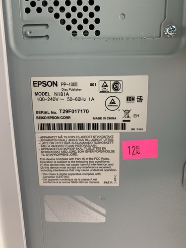 Epson PP-100II N181A Disc Producer CD/DVD Printer Tested Error Parts and Repair - Picture 13 of 18
