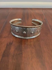 Jorgen Jensen Pewter Silver Tone Cuff Bracelet Denmark 158