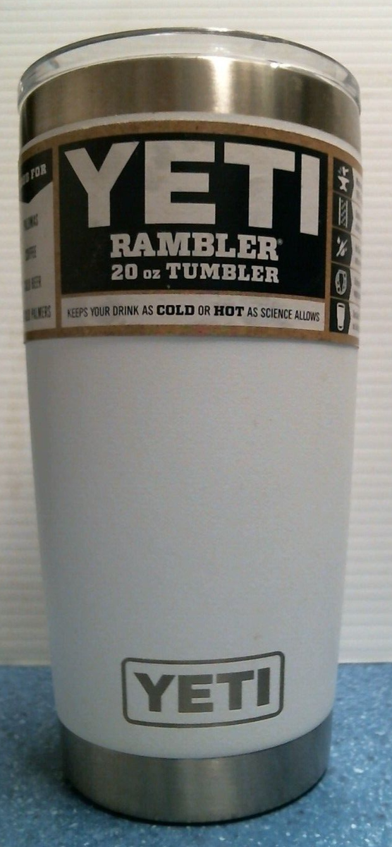 Yeti 20 oz. Rambler Tumbler, White *NO MAGSLIDER (04067) FS | eBay