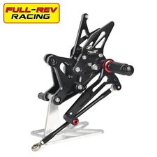 FULL-REV For KAWASAKI ZX636 2005-2006 Adjustable Rearset Foot Pegs Footrests