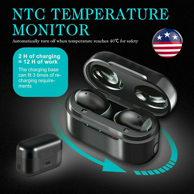 US 2x Rechargeable Mini Invisible Hearing Device In-Ear Enhancer Sound Amplifier
