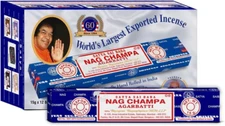 Satya Sai Baba Nag Champa Agarbatti Pack of 12 Incense Sticks Boxes 15gms... 