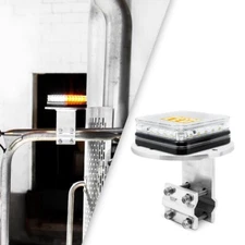 MS75AC Amber/White LED Mini Warning Light & Aluminum Mirror Mount Bracket Kit