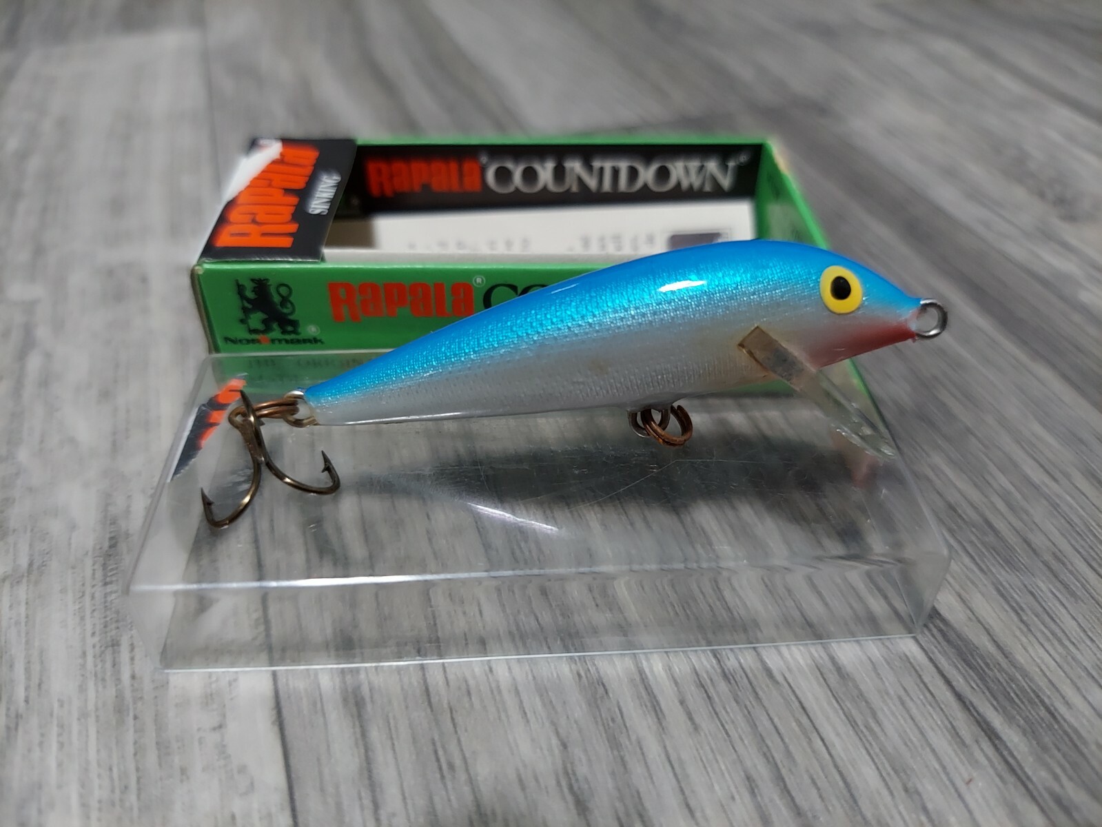 RARE RAPALA COUNTDOWN 7 B VINTAGE CD-07 BLUE NIB CD 07 FISHING LURE IRELAND  NOS