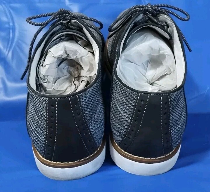 SAOLA Scarpe uomo J. Murphy Oxford grigio maglia pelle taglia 11 5 US