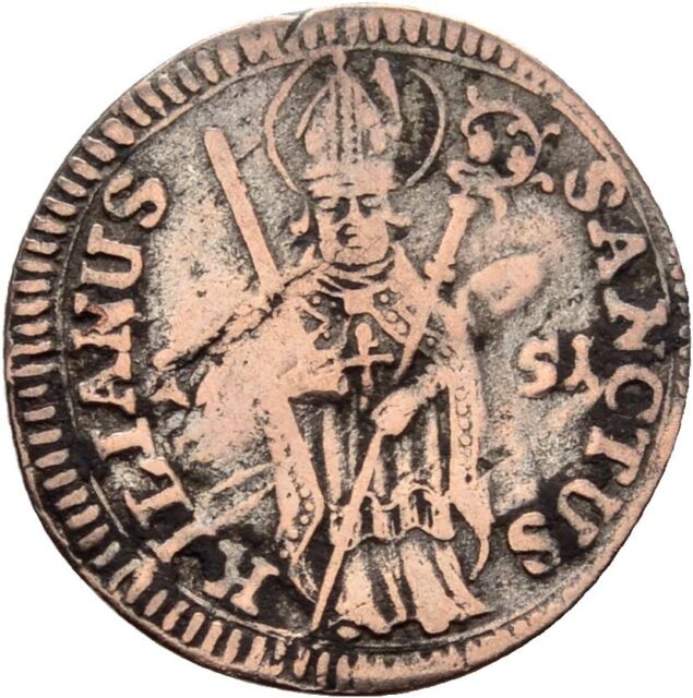 Würzburg Bistum Schilling 1751 Karl Philipp von Greiffenklau 0 9 g#Z1182 Würzburg Bistum Schilling 1751 Karl Philipp von Greiffenklau 0 9 g#Z1182