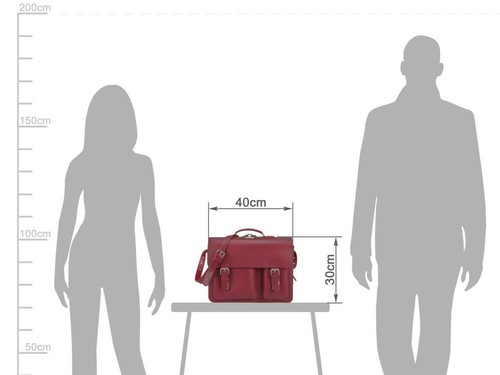 Ruitertassen Schulranzen Leder Lederranzen 40cm 2 Fächer mit Rückengurten - Bild 34 von 42