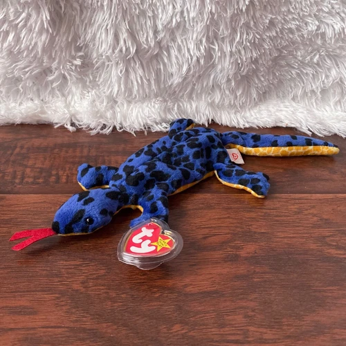 1995 Ty Beanie Babies LIZZY the Lizard - Vintage Plush Toy Baby PVC
