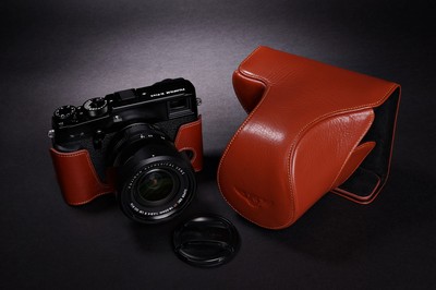 Genuine Real Leather Full Camera Case Bag Cover for FUJIFILM X-PRO2 Brown Color
