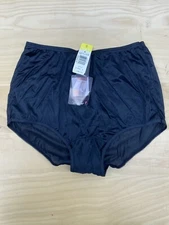 Vanity Fair Lace Accents Brief Panties Nylon Vintage 15712 Black NWT Size 6