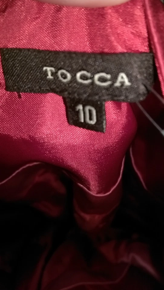 Vestido de verão feminino TOCCA tamanho 10 seda rosa NOVO - Imagem 2 de 4